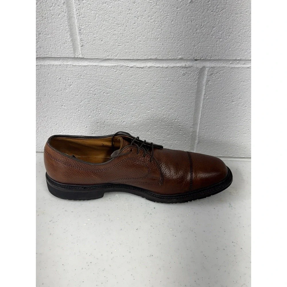 Allen Edmonds Becker Men Size 11‎ B Shoes Brown Leather Cap Toe Low Top Oxford